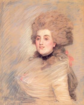 詹姆斯 蒂索 Portrait of an Actress in 18thC Dress 詹姆斯 蒂索 Portrait of an Actress in 18thC Dress
